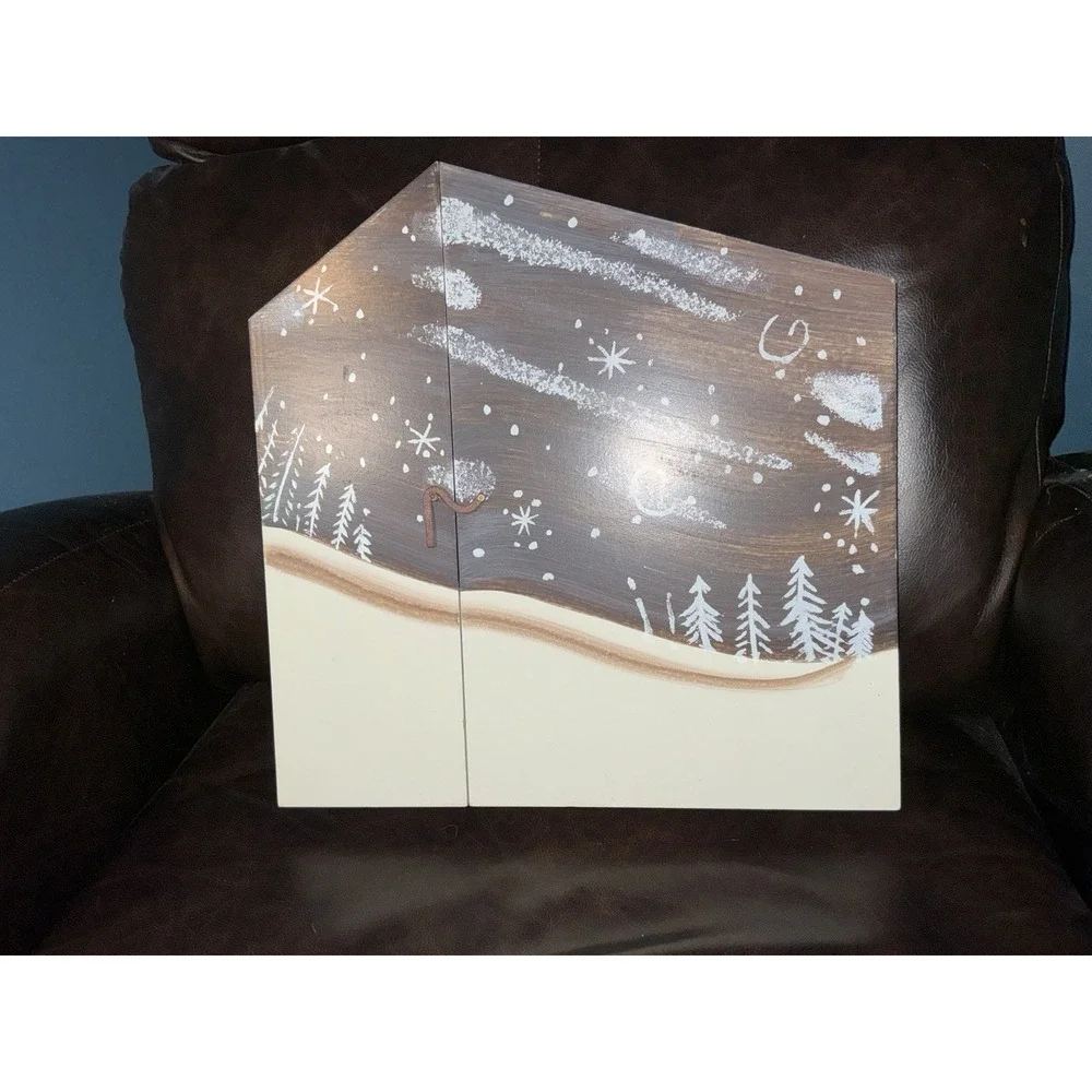 Flurryville Nativity‎ Living Quarters Snow Family Creche 8 Piece Christmas 14x14